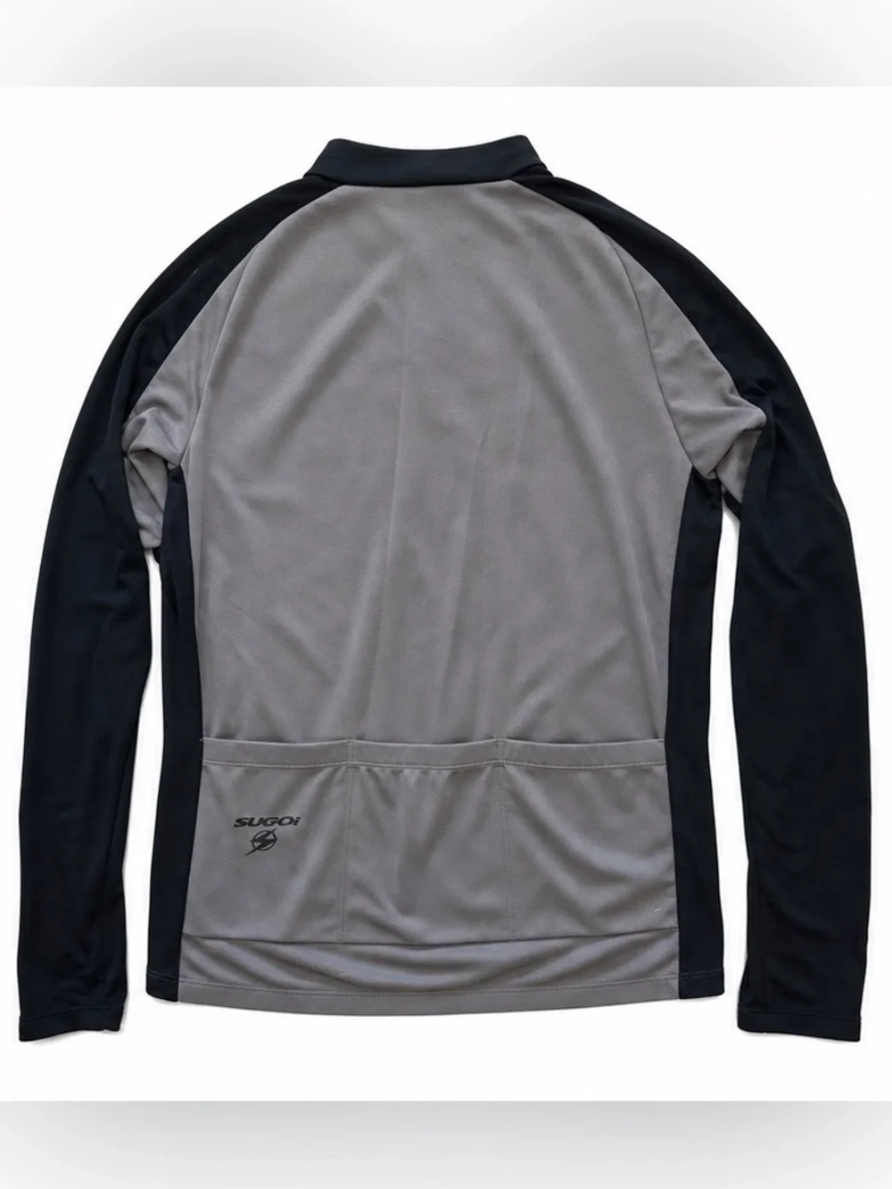 Athletic Cycling Performance - Gray Black Colorblock Zip Pullover Jacket - XL